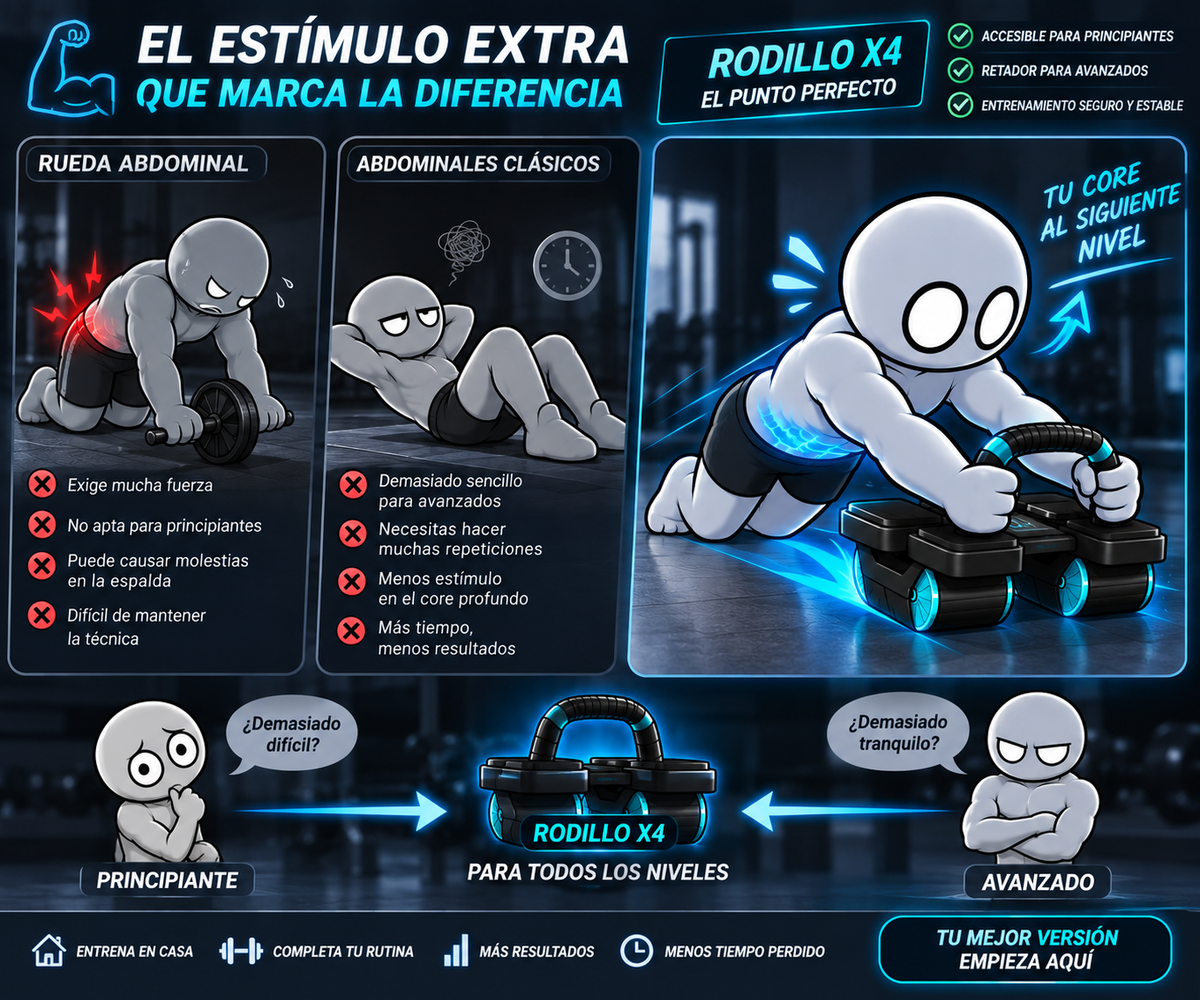 Rodillo Abdominal X4